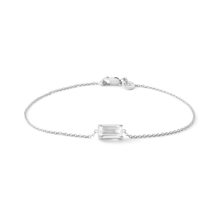 Nord White 18K Whitegold Bracelet w. Topaz & Diamond