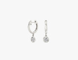 Round Bezel Huggie 14K Gold I Labor-Diamanten
