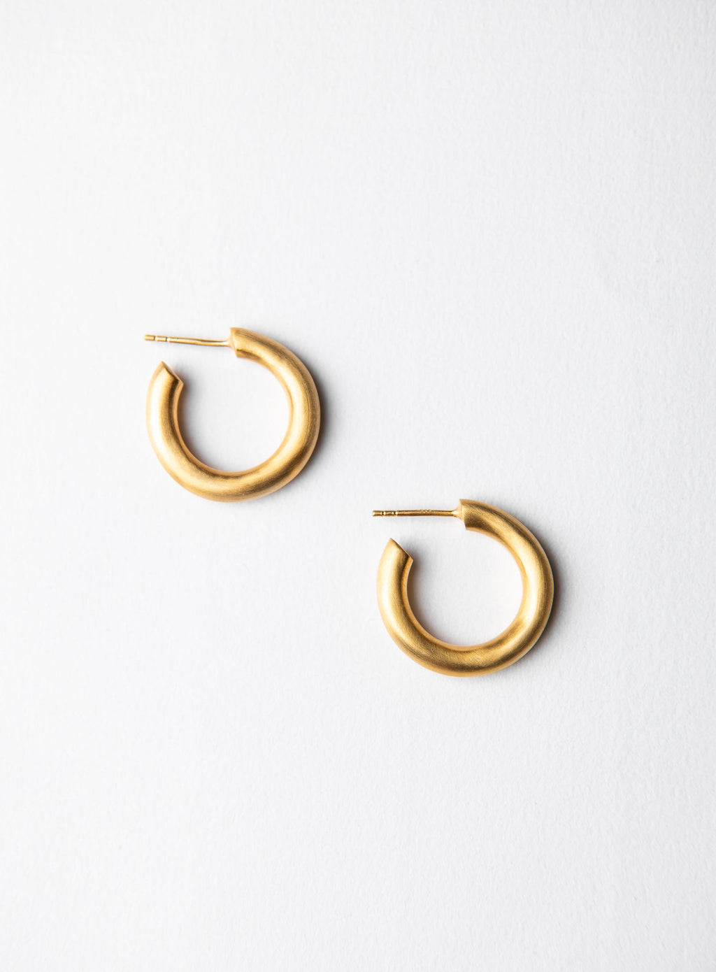 Medium Mat 14K Forgyldt Hoops