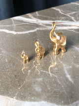 Stor Elephant Charm 18K Guld vedhæng m. Diamanter