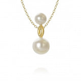 Large Balance 18K Gold Pendants w. Pearls