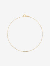 Diamond Line 0.025 14K Gold Bracelet w. Diamonds