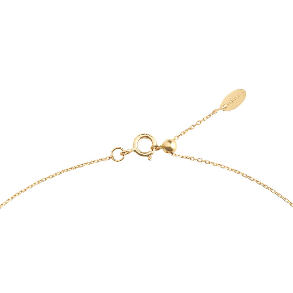 Modern Words Fine Double Heart 18K Gold Bracelet w. Diamond