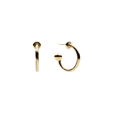Ball Hoop Earrings Gold Plated