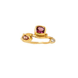 Seafire Ring aus 18K Gold & 22K I Diamanten, Topas & Saphir