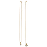 Pavé 18K & 22K Gold & Whitegold Necklace w. 28 Diamonds