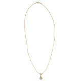 Pavé 18K & 22K Gold & Whitegold Necklace w. 11 Diamonds