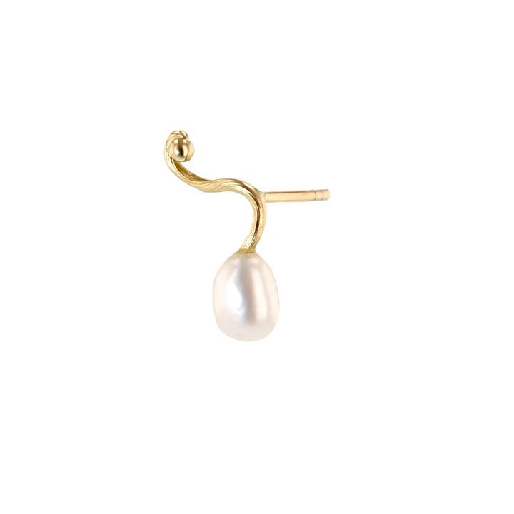 Seafire 18K Gold Earring w. Pearl