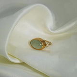 Cocktail 18K & 22K Gold Ring w. Prasolit & Diamond