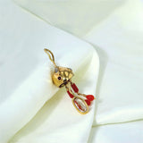 Gople 18K & 22K Gold Earring w. Diamonds & Coral