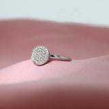 Rock Big 18K Whitegold Ring w. Diamonds
