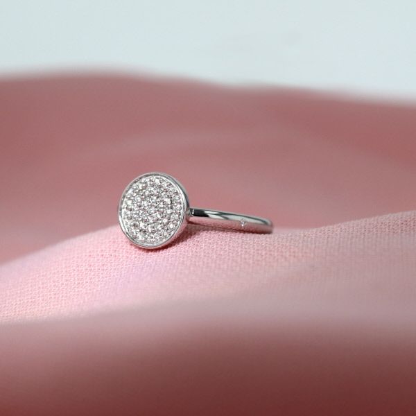 Rock Big Ring aus 18K Weißgold I Diamanten