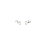 Bubble Silver Stud w. Pearl