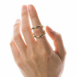 Bulky Viper Ring Gold Plated