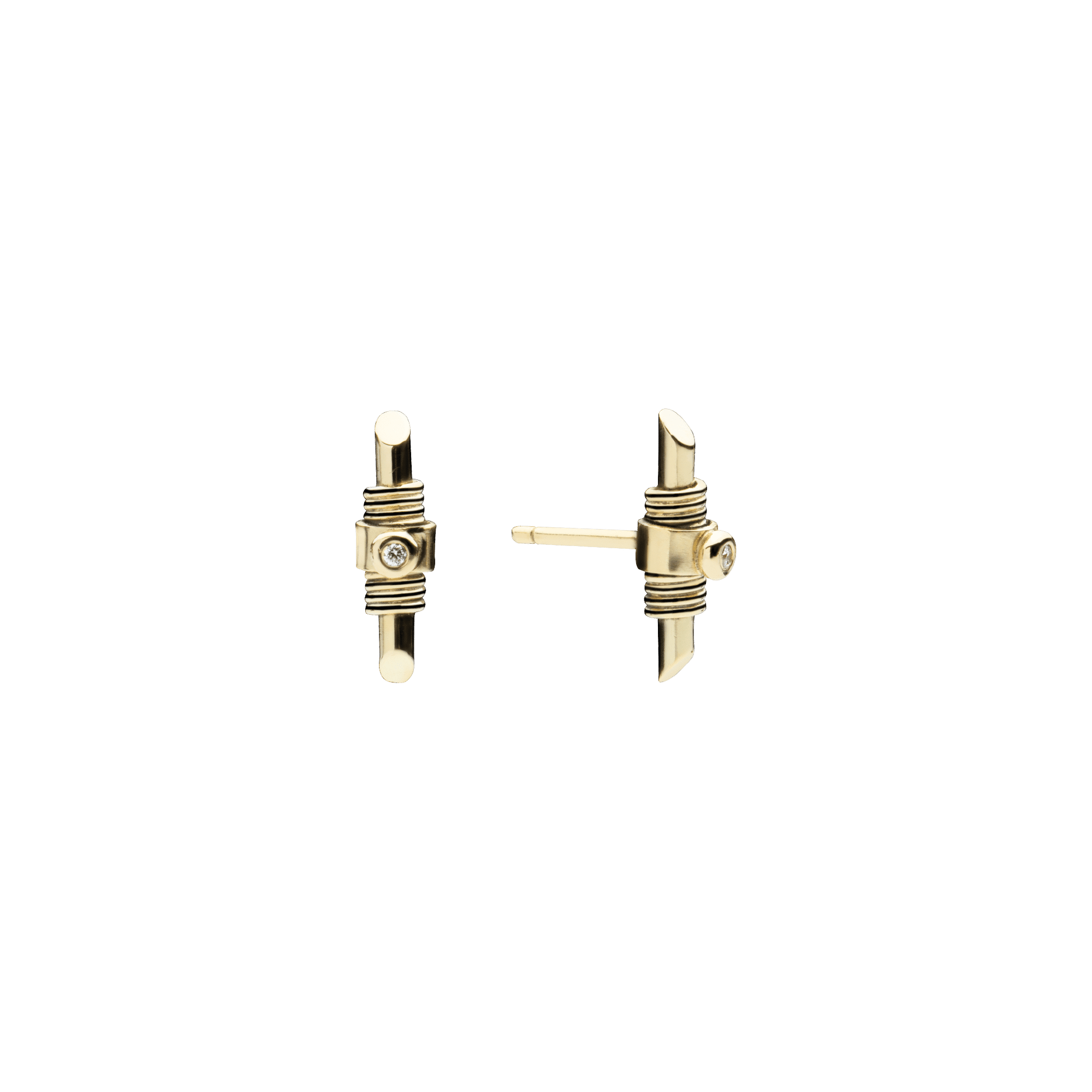 Bullet Earrings Gold