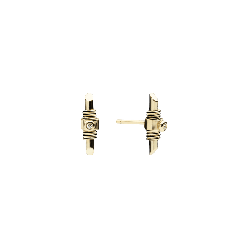 Bullet Earrings Gold