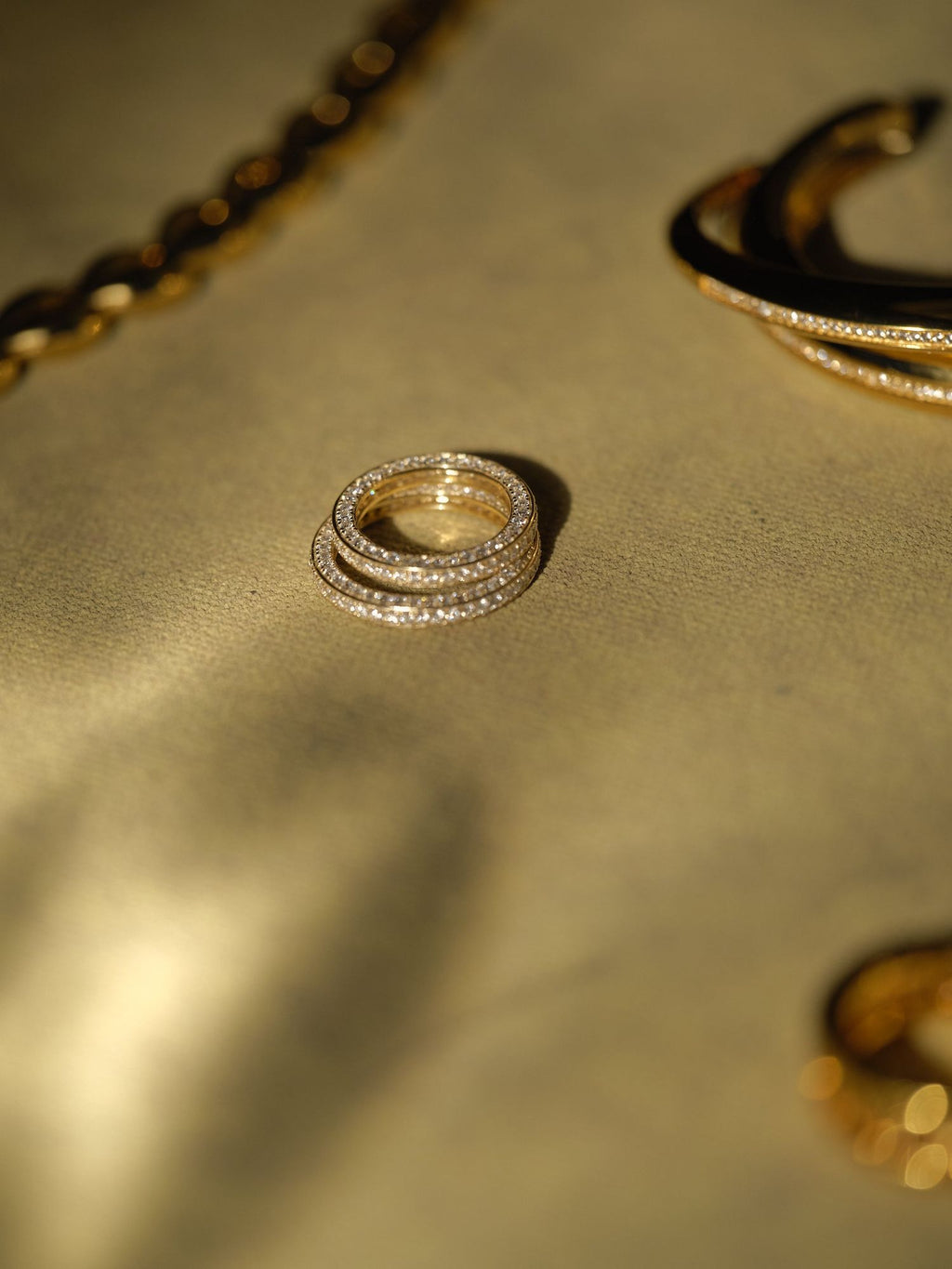 Triple Diamond Eternity Band