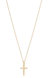Cross Pavé Anhänger aus 18K Gelbgold I Diamanten