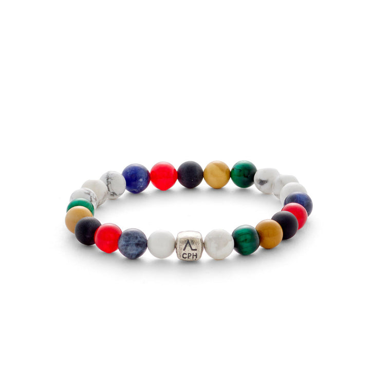 Champion (8 mm) Silberarmband mit verschiedenen Steinen