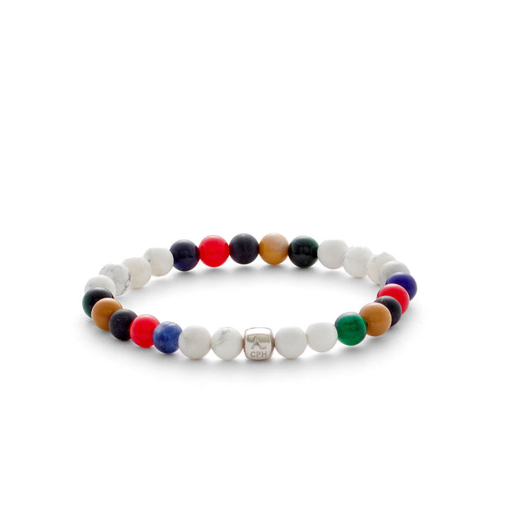 Champion (6 mm) Silberarmband mit verschiedenen Steinen