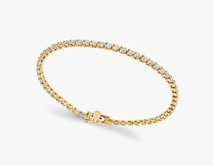 Petitie 14K Gold Tennis Bracelet w. Lab-Grown Diamonds
