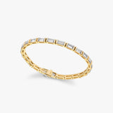 Baguette 14K Gold Tennis Bracelet w. Lab-Grown Diamonds