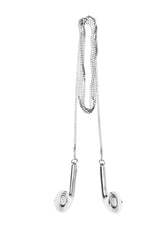 Double earphone Silver Necklace