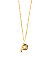 Letter P Gold Plated Necklace