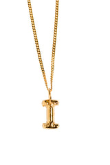 Letter I Gold Plated Necklace