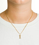 Letter I Gold Plated Necklace