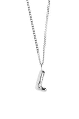 Letter L Silver Necklace