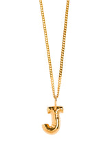 Letter J Gold Plated Necklace