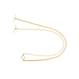 Iris double Gold Plated Necklace w. Pearls