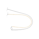 Iris double Silver Necklace w. Pearls