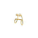 Iris Gold Plated Ear Clip w. 2 Pearls