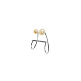 Iris Silver Ear Clip w. 2 Pearls