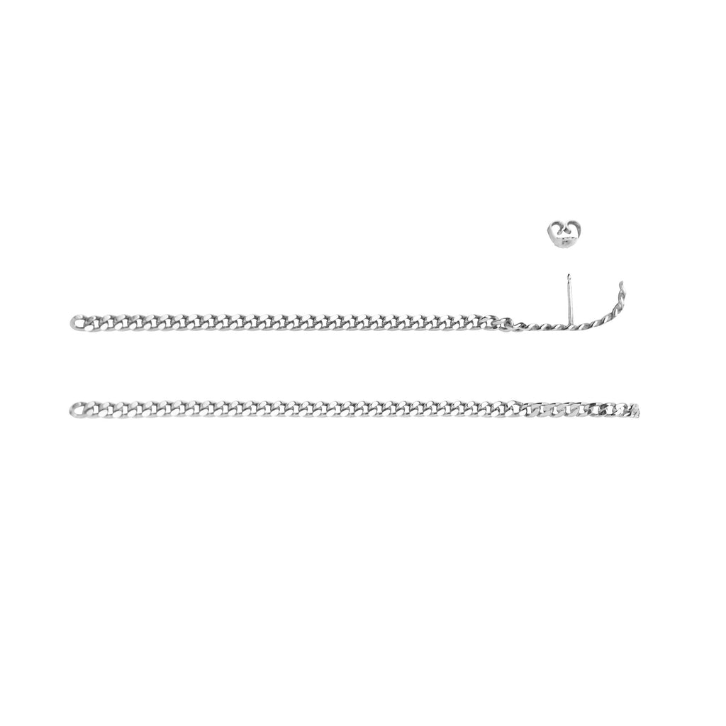 Elsa Half Hoop Silver Ohrring