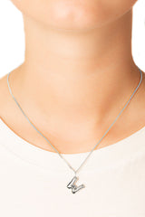 Letter W Silver Necklace