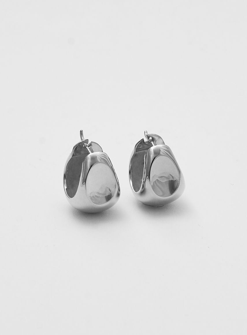 Compact Silver Hoops
