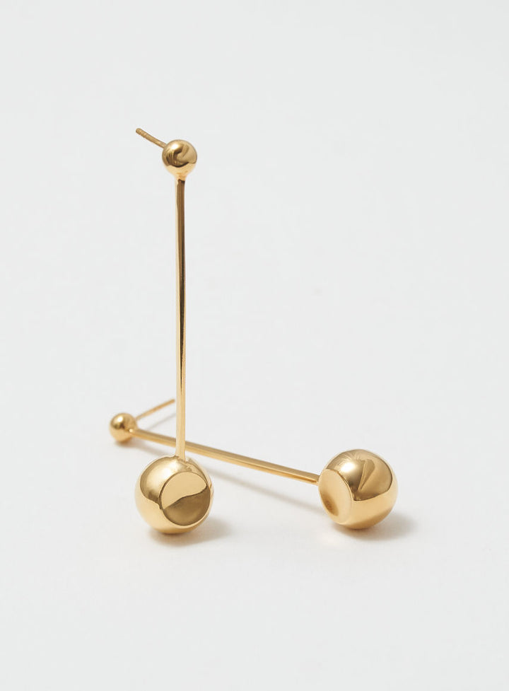 Long Egg 14K Gold Plated Earrings