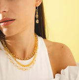 Collar Kala 18K Forgyldt Halskæde m. Citrin