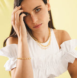 Kira 18K Gold Plated Necklace w. Citrin