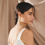 Gretel 18K Gold Plated Necklace w. Pearls & Tourmaline