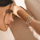 Gretel 18K Gold Plated Necklace w. Pearls & Tourmaline