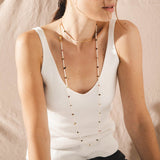 Gretel 18K Gold Plated Necklace w. Pearls & Tourmaline