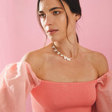 Thalia 18K Gold Plated Necklace w. Pearls