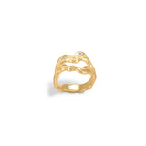 Cassiopeia Gold Plated Ring w. Zirconia