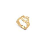 Cassiopeia Gold Plated Ring w. Zirconia