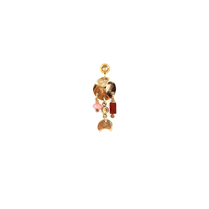 Celia 14K Gulddoublé Ørestik m. Jasper & Opal