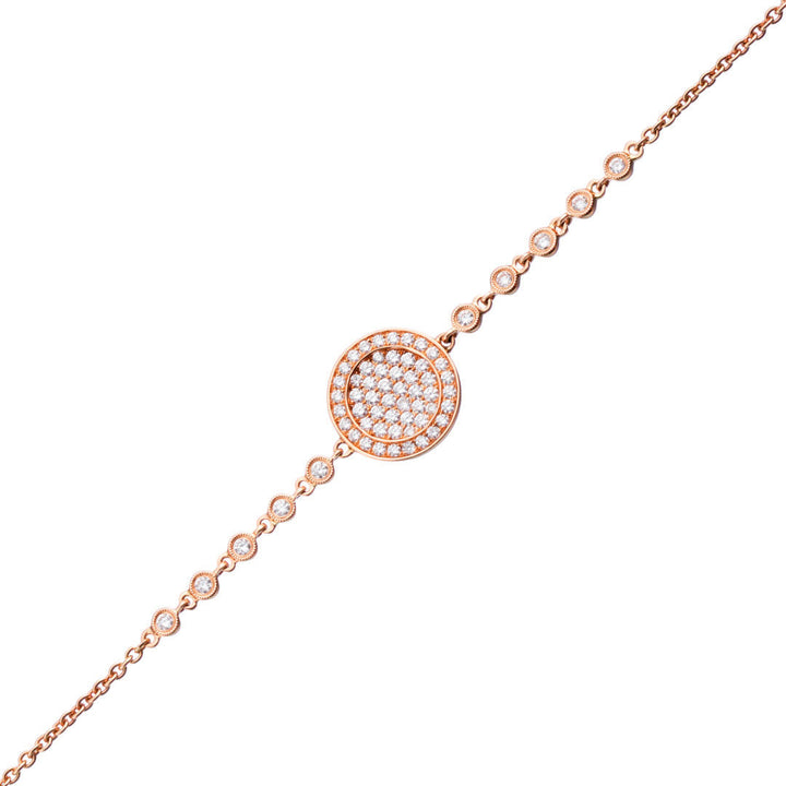 Globe großes Armband aus 18K Gold, Rosé- oder Weißgold vergoldetes I Diamanten